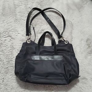 Ecco black nylon material shoulder bag